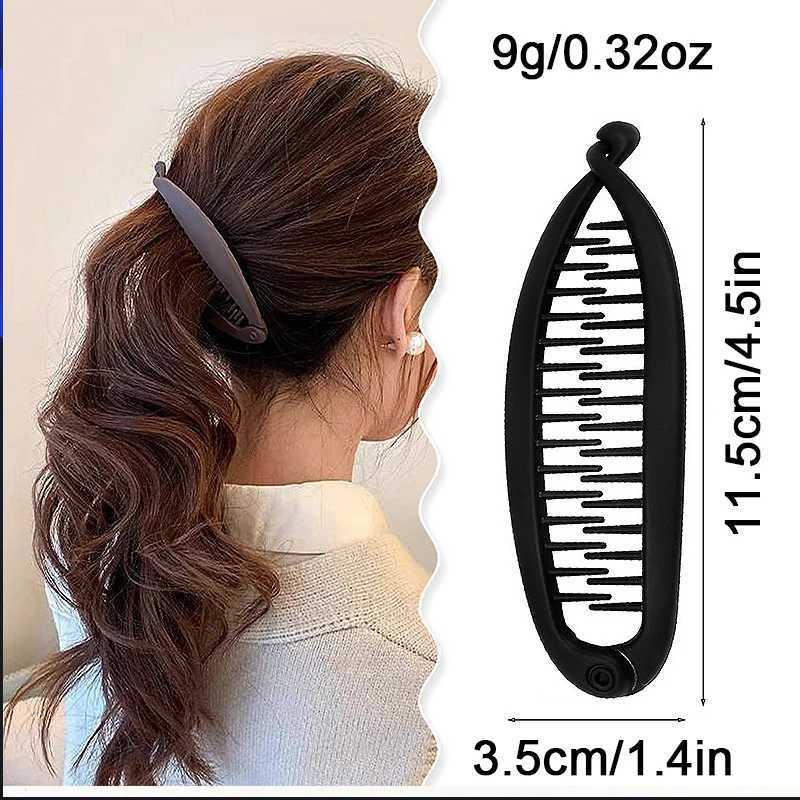 Matte Fish Shape hair Claw Solid ColorClaw Clips Hairpin Ponytail Banana hair clip Headband For Women Accessories FZr01 Z250707