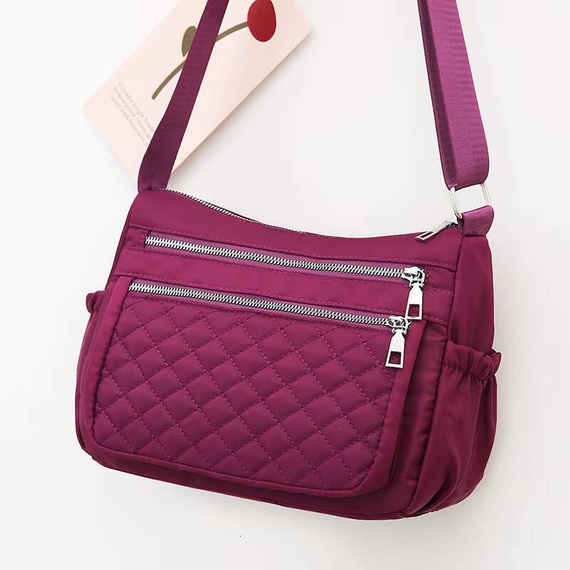 Yogodlns Women Nylon Shoulder Waterproof Multi-pocket Zipper Ladies Travel Messenger Bag For Designer Bolsa Feminina ddmynov