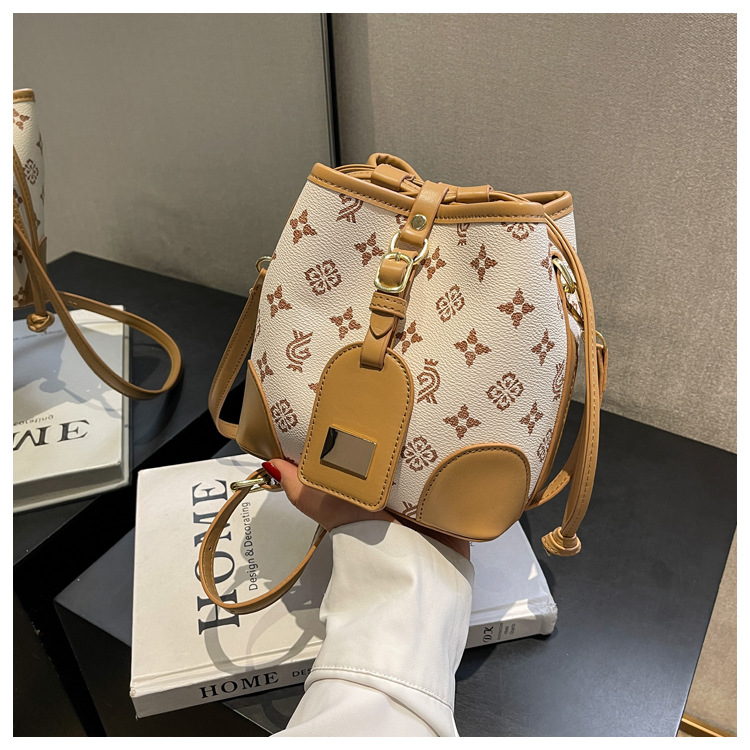 2025 New Elegant Printed Women's Bag Trendy Fashion Luxury Single Shoulder Bag with Texture Leisure Crossbody Bucket Bag Hot Sale