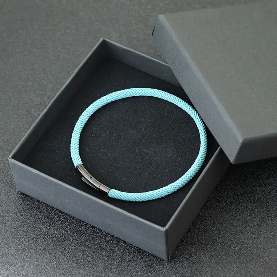 Fashion Stainless Steel Buckle Bracelet Bangle Unisex 4mm Milan Thread Charm Gift for Lover Leisure Accessories Jewelry 250707