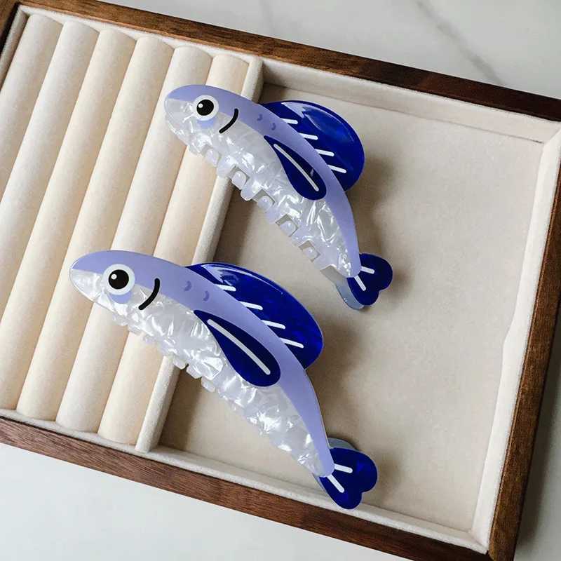 Creative Sardine Shark Clip Cute Fun Hair Clip Female Cute Temperament Fashion Hair Accessories Y250707