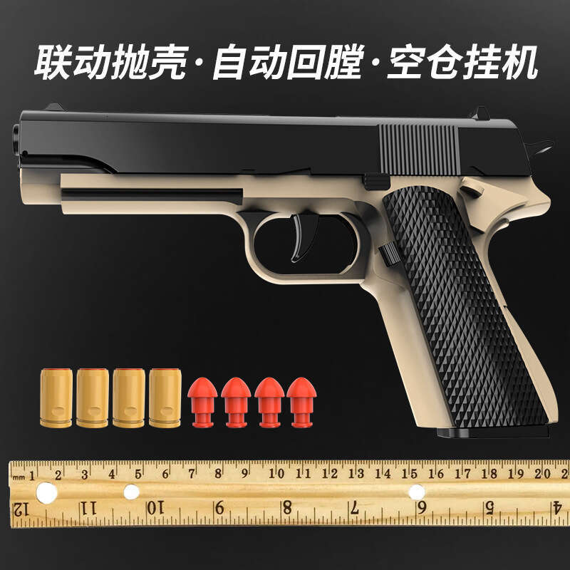 Fully Shell Ejection 1911 Colt Empty Chamber Locking Can Fire Automatic Re-ing Pistol Soft Bullet Gun Batch Method