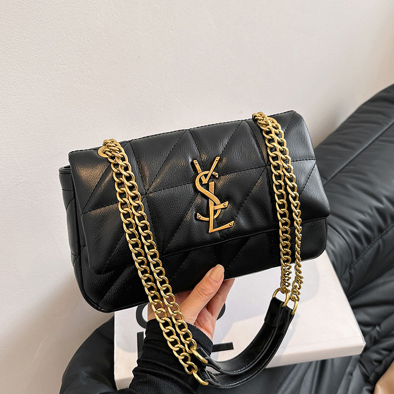 Designer 2025 New Elegant Chanel Style Fashion Chain Quilted Stylish Versatile Shoulder Underarm Crossbody Small Square Light Luxury Women's Bag
