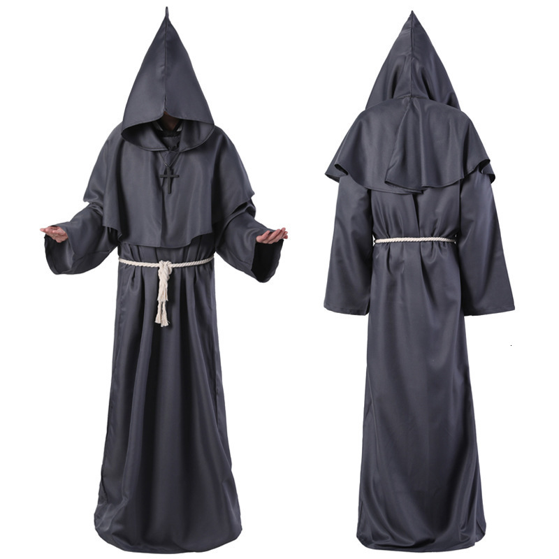 Halloween cosplay costume medieval monk costume monk robe wizard costume priest costume COS costume stage costume 250708