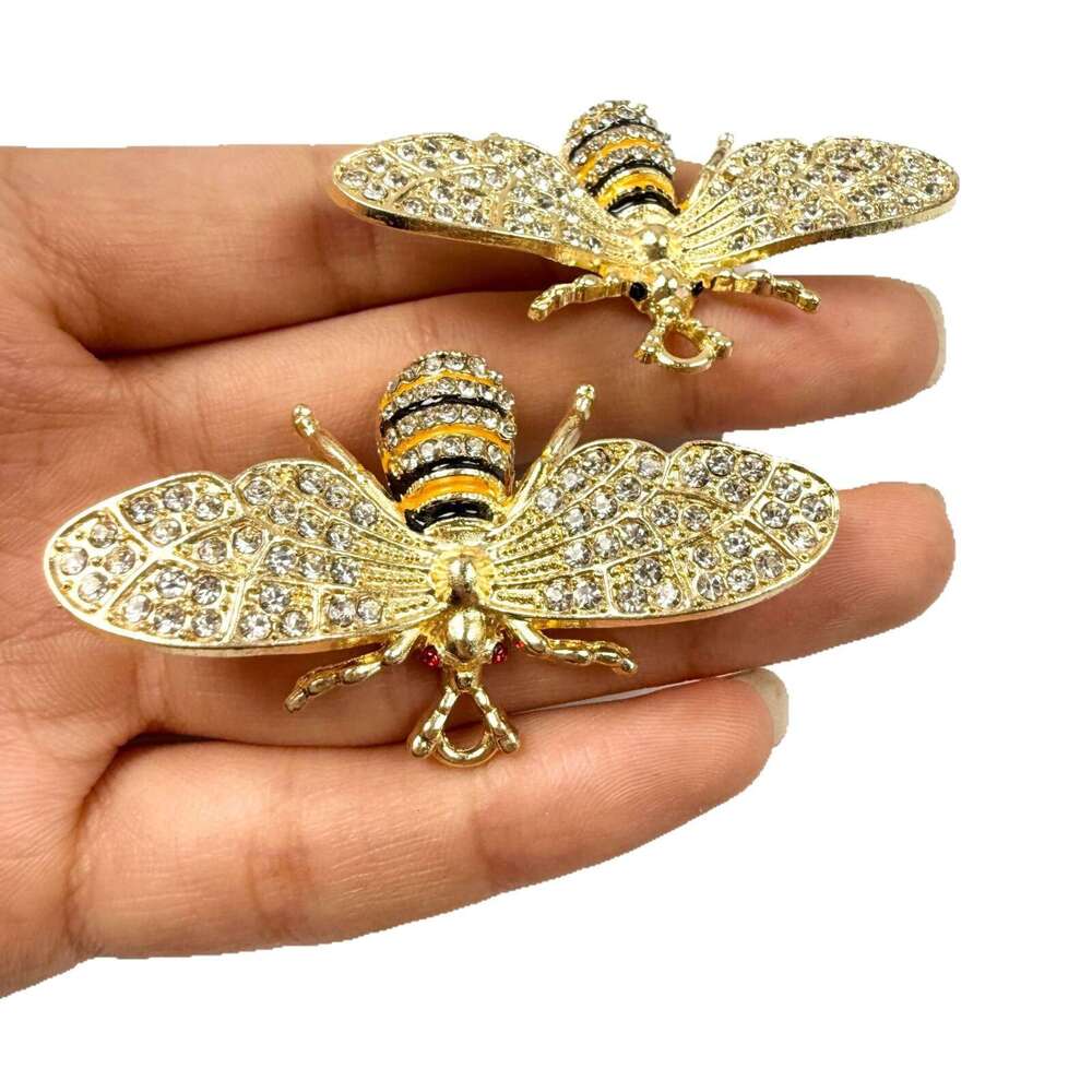 DHcollections Fashion Alloy Inlaid Dia Bee Keychain Bag Accessories Car Key DIY Jewelry Pendant