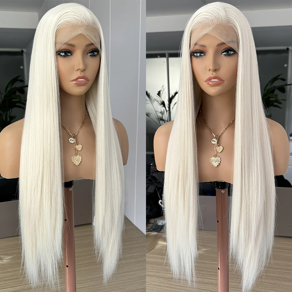 Peruvian Lace Frontal Wig Simular to Really Human Hair Wig Bone Straight 13x4 Lace Front Wig HD Transparent for Women Black/Red Synthetic Wig Pre Pluc