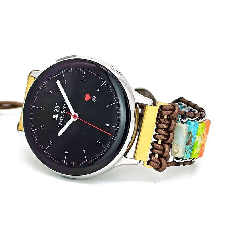 Handmade Bohemian Jasper Strap 20mm 22mm Samsung Galaxy Watch 3 4