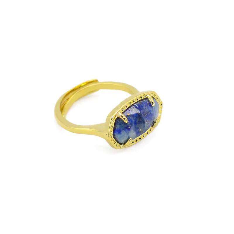 Lapis Lazuli Daily Style Adjustable Size Ring Women's Jewelry