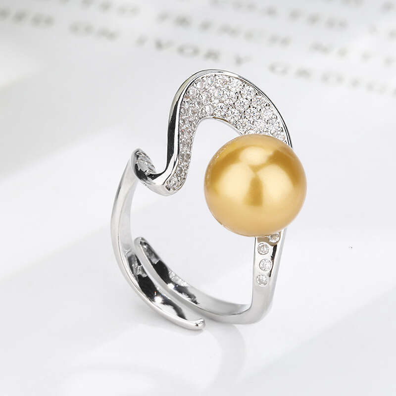 Huayoumei Jewelry Ring Accessories South Sea Australian White Mysterious Gray Pearl Women's Fashion Versatile Niche Goods Aff