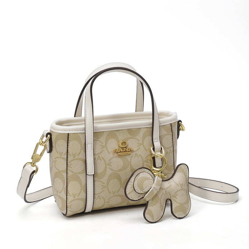 Designer High-End Feel for Women 2025 New Korean Version Handbag Printed Small Basket Versatile Stylish Shoulder Crossbody Light Luxury Women's B