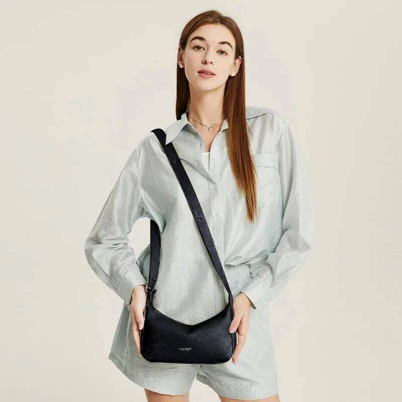 FOXER Casual Women Shoulder Underarm 2025 New Summer Hobo Female Crossbody Handbag Purse With Pillow Bag As Gift
