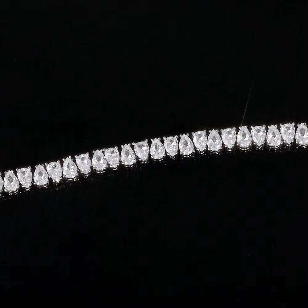 NUOYA Gold Plated Hip Hop Drip Dia Chain Cubic Zirconia Women Tennis Bracelets