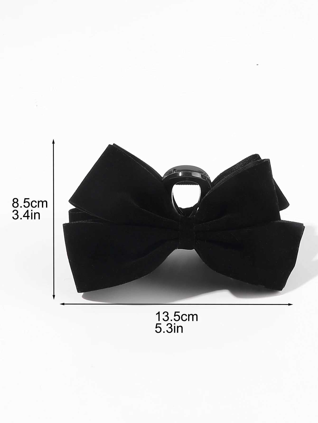 Premium Hair Clips for Women Bow-knot Claw Clips for Thick and Thin Hair Big Non-slip Bow Clips in Black Z250707