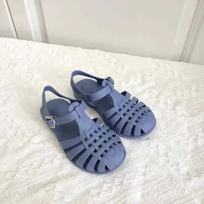 2025 Summer Kids Jelly Sandals Korean-style Open-toe Hollow-out Baby Roman Shoes for Boys and Girls Fashionable R250707