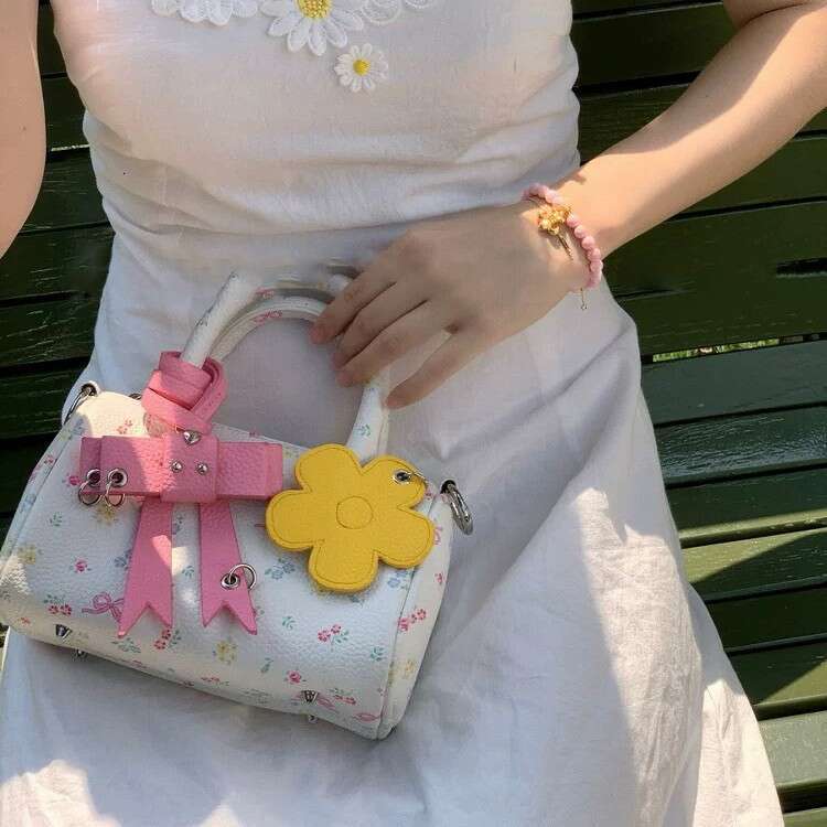 Free shipping designer bag Luxury bag Summer Floral Bowknot Girly Style Handbag New Fashionable Versatile Small Square Shoulder Crossbody Bag for Wome