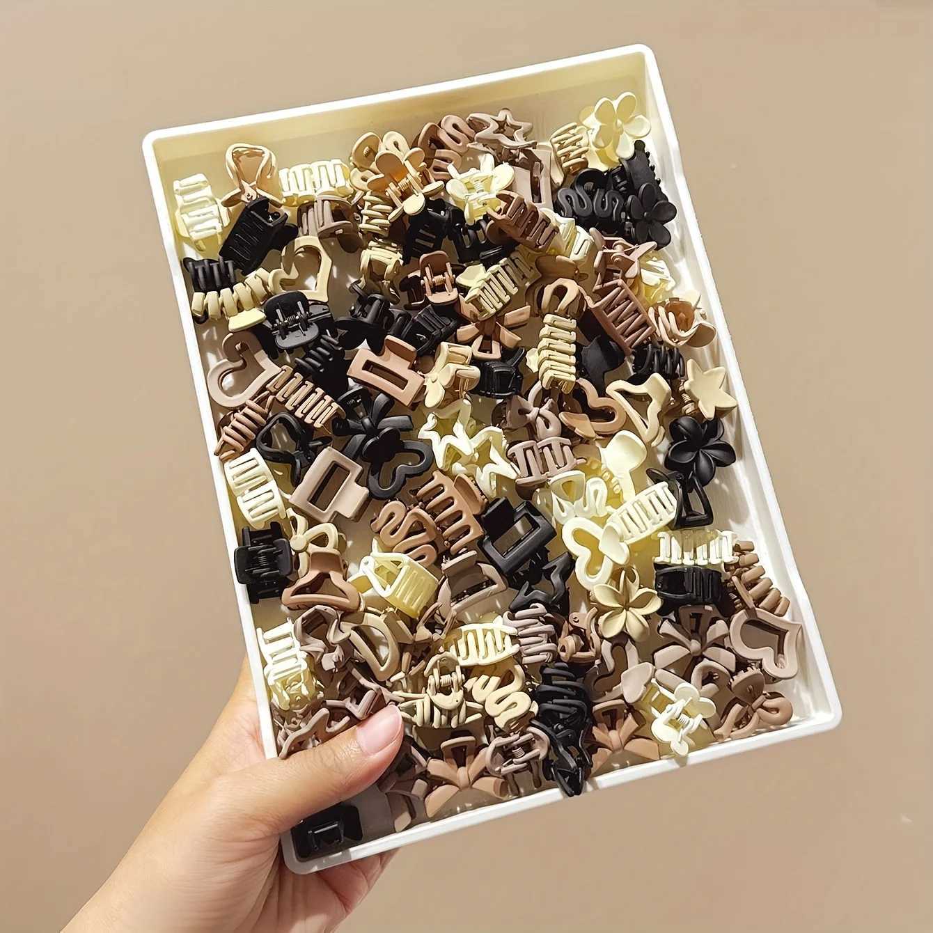 10/20/30pcs Beige Mixed Pack Small Clips Cute Girl Accessories - Perfect for Daily Use Special Occasions or Travel Gifts Y250707
