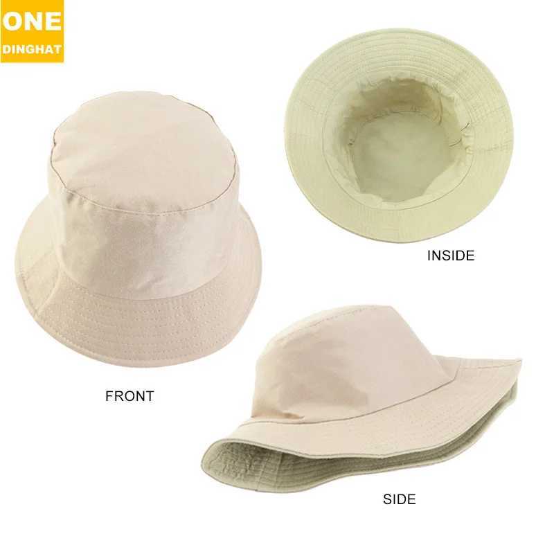New Unisex Solid Foldable Bucket Hat Outdoor Sunscreen Hat Panama Bob Hip Hop Caps Sunhat Outdoor Beach Fisherman Hat for Women Y250707
