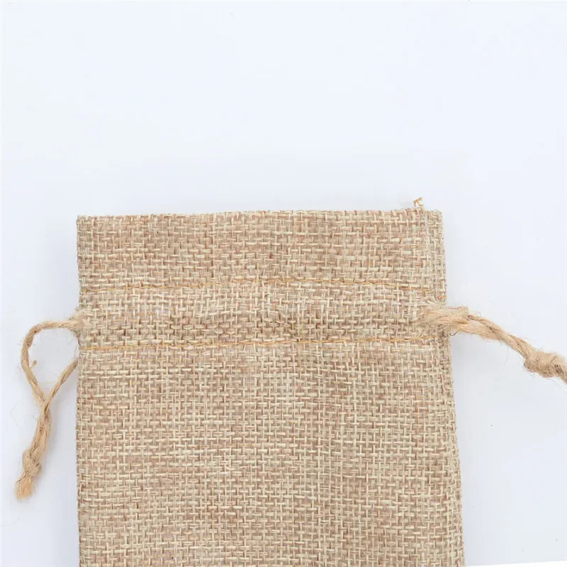 10pcs/lot Jute Linen Drawstring Bag Gift Bag Diy Handmade Bag Pack Christmas Party Wedding Jewelry Pouch 250702