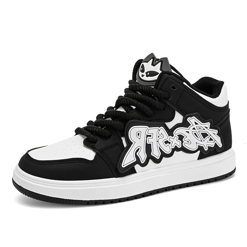 New men's skate shoes, cute little devil style trendy shoes, dopamine - inspired outfits, trendy sports shoes, fashionable, casual, niche, high -