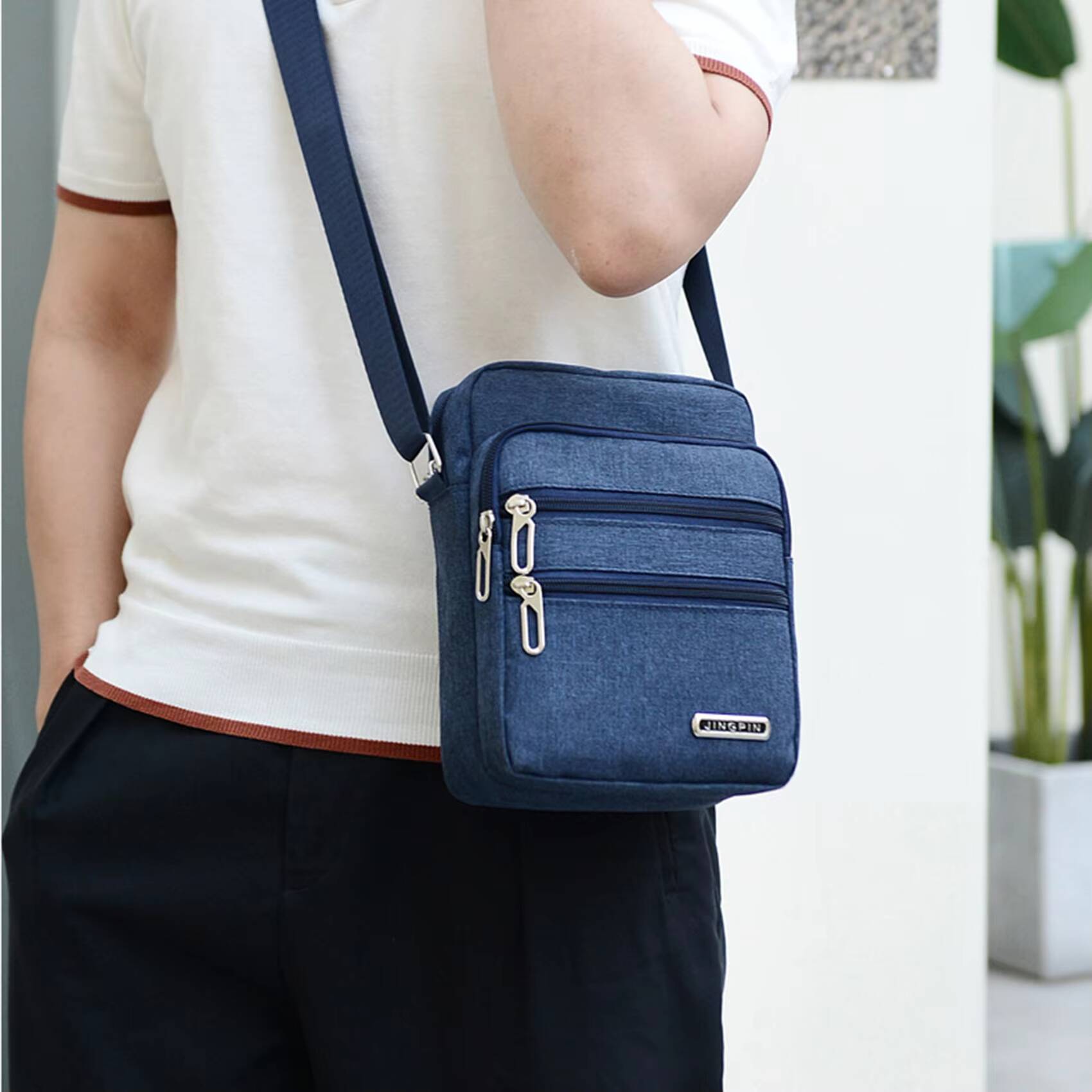 Mens Shoulder Bag Business Leisure Large Capacity Portable Handbag Zipper Multi Layer Waterproof Summer Males Crossbody Bags ddmynov