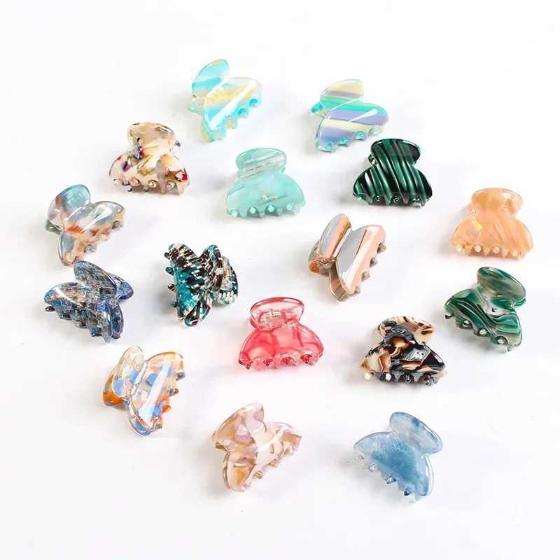 56 Colors Multicolor Geometric Stripes Spotted Acetate Fashion Kids Hair Clips Mini Exquisite Girls Hair Accessories Gift Y250707