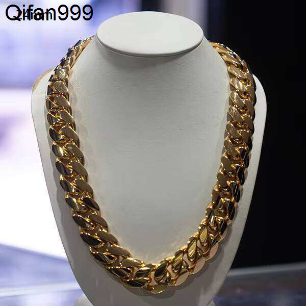 High Quality Gold Plated Sier Hip Hop Jewelry 13Mm Miami Cuban Chain Necklace