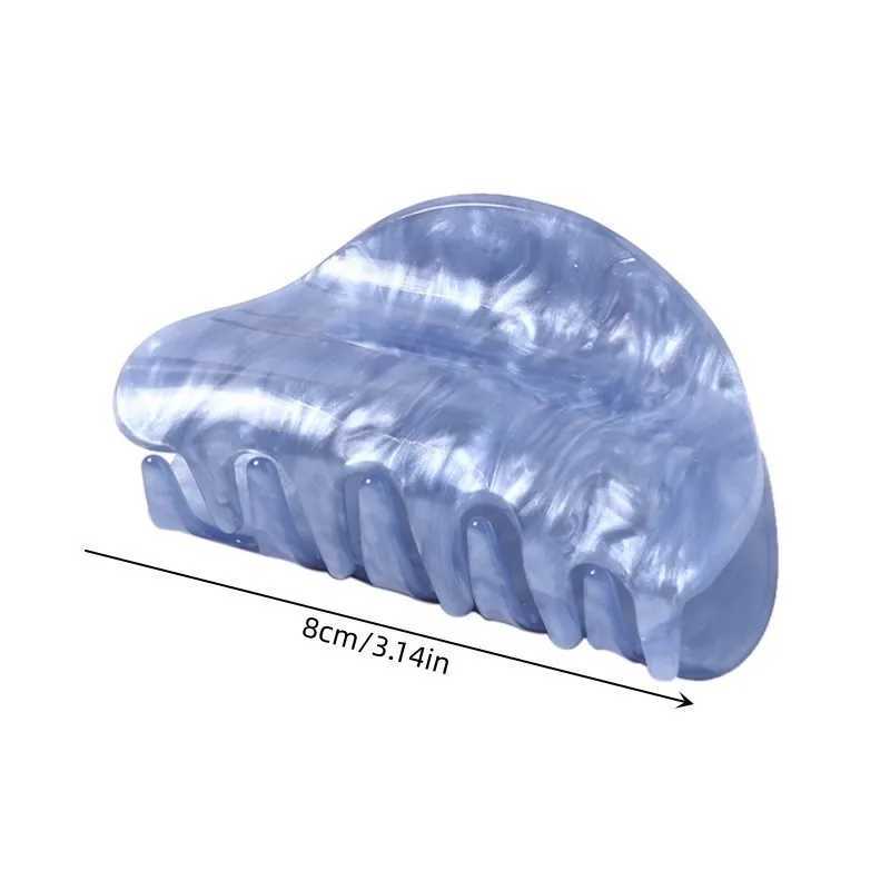 Korean Acrylic Hair Clip for Women Marble Texture Hair Claws Clips Trendy Girl Hairpin Korean Hair Accessories Y250707