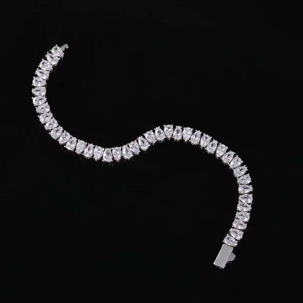 NUOYA Gold Plated Hip Hop Drip Dia Chain Cubic Zirconia Women Tennis Bracelets