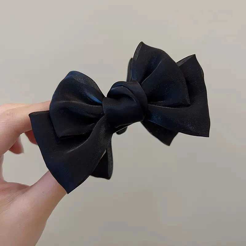 New Elegant Bow Mesh Hair Clip for Women Korean Temperament Grip Clip Ponytail Braid Clip Fashion Girls Hair Accessories Z250707