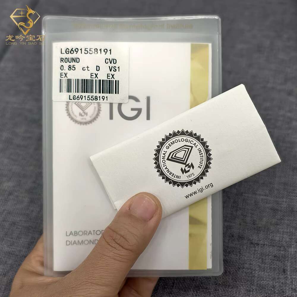 DEF 1.0CT 1.5 CT 2CT 3CT Lab Grown Diamond VS VVS Round Diamond IGI Certificate HPHT CVD Lab Diamond for Wedding Ring
