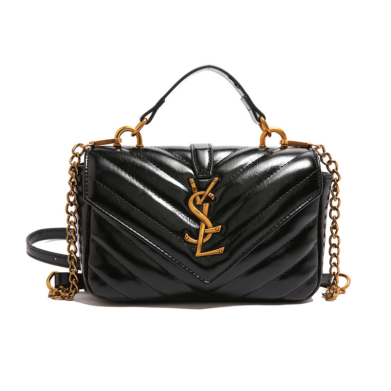 Designer 2025 New Embroidery Chain Crossbody Small Square Versatile Commuter Underarm High-Value Luxury Women's Bag