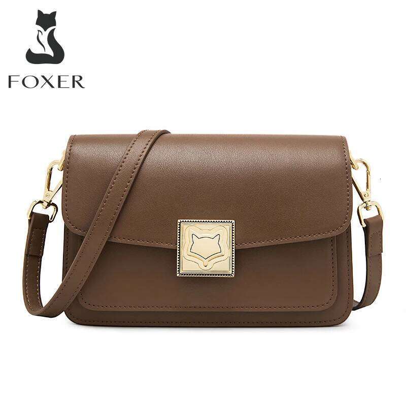 Designer bag 99 FOXER Fashion Organ Box Ladies Autumn Winter Retro Shoulder Temperament Women's Messenger Split Leather Square Bag