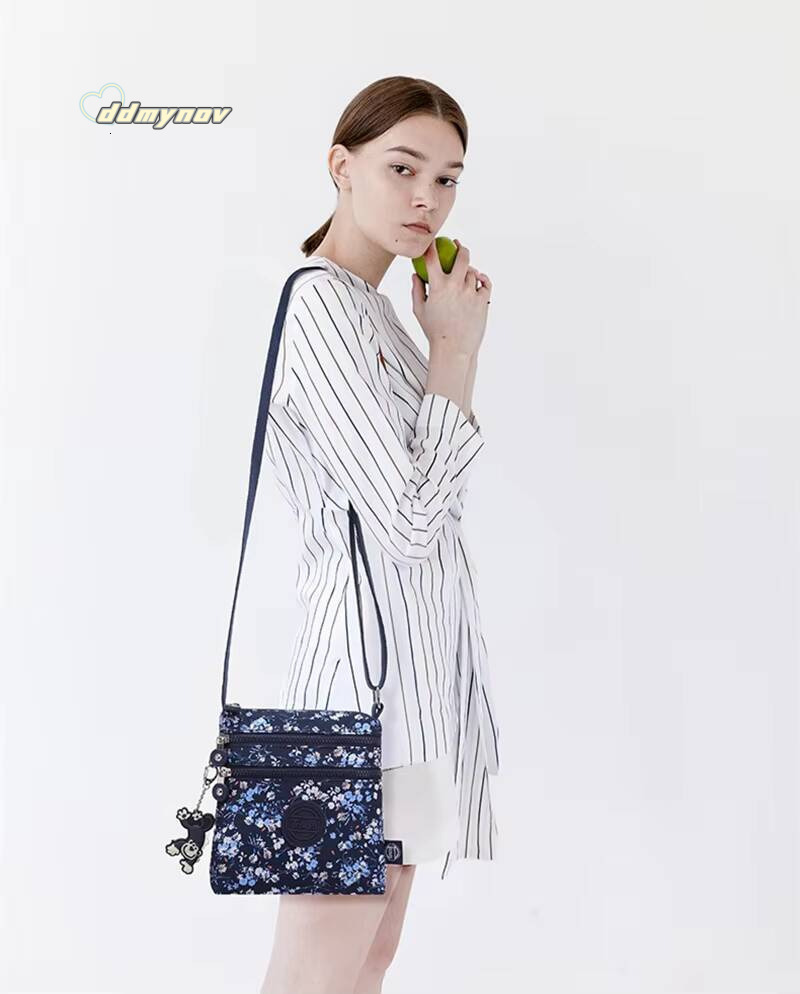 High Quality Flower Nylon Men Women Shoulder Messenger Bag Cross Body Phone Purse Lightweight Blue Grey Black Red Purple M0908 ddmynov