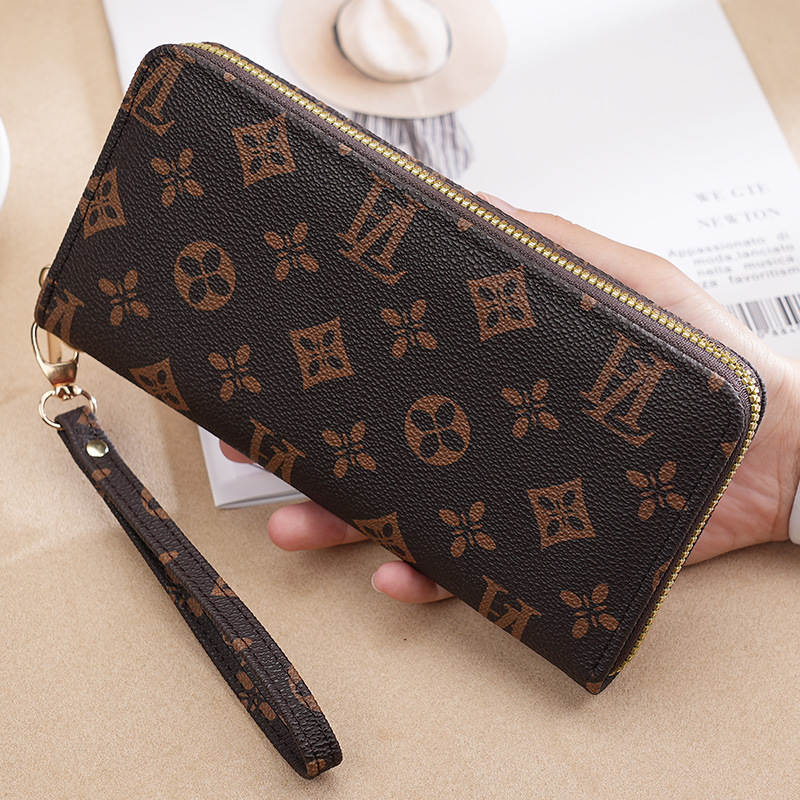 Designer Wallet Women's Long Wallet Organizer - Large Capacity Monogram Clutch with Phone Pocket & Coin Purse