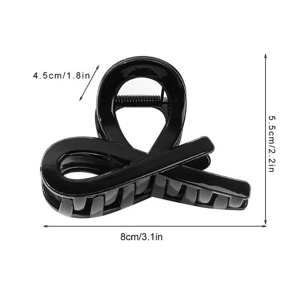 igh-Quality Vintage Bow Tie Hair Claw Clips Large Easy to Use Ponytail Hair Clamps Durable Hairpin Hair Accessories Y250707