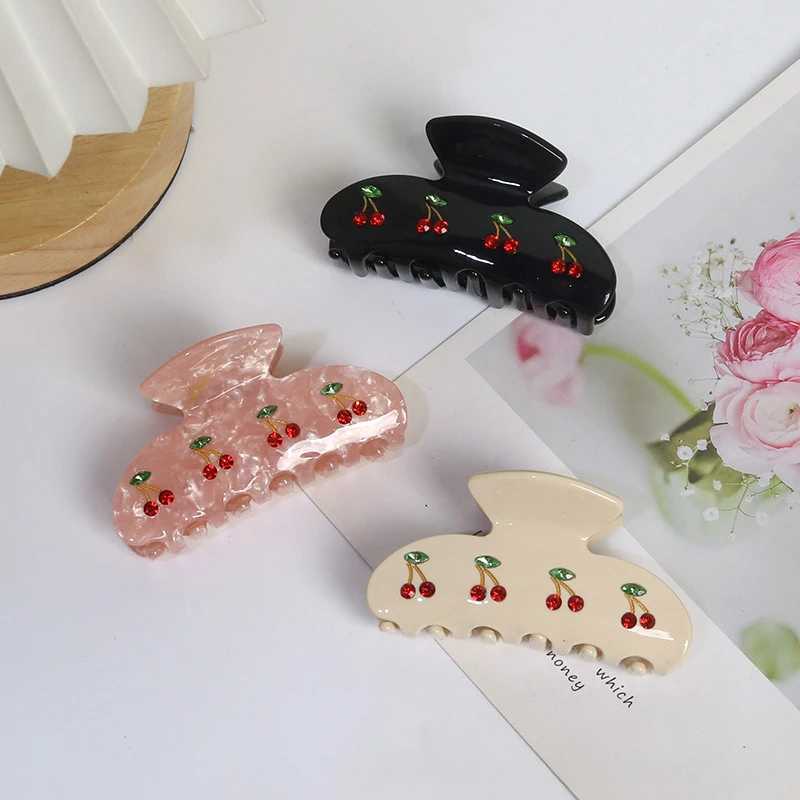 Hairpin Milk White Series Water Edge Cherry Blossom Hair Clip Pastoral Style Acidic Luxury Heavy Hair Accessory Y250707