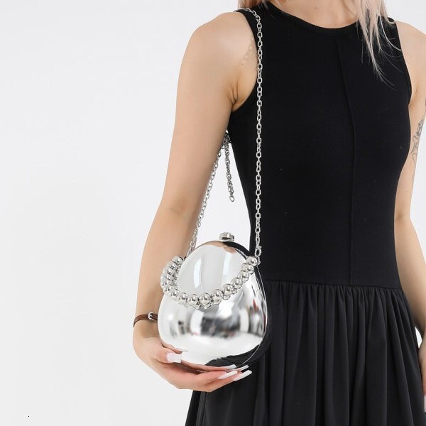 Cross border niche amber pattern irregular acrylic shell handbag designer bag banquet goose egg box bead tote trend basket trend shoulder bag