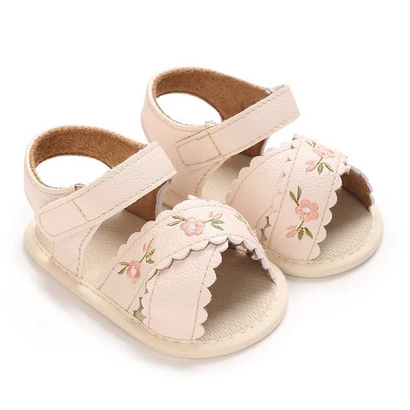 2025 Summer New Girls Sandals Childrens Princess Shoes Embroidered Shoes Girls Baby Shoes Soft Soled Anti-Slip Baby Shoes R250707