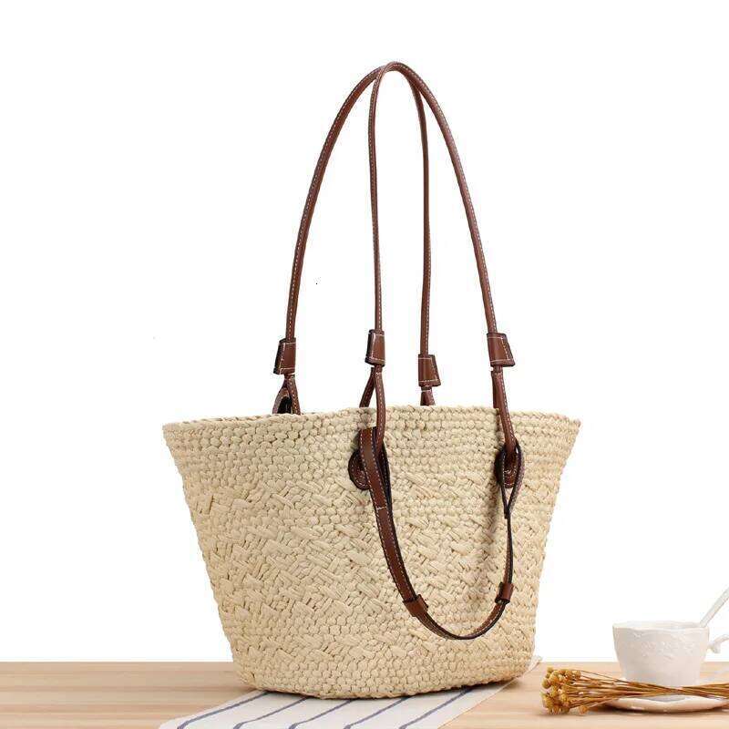 New Large Capacity Women's Shoulder Designer Fashion Female Handbag Summer Straw Beach Bag Bohemia Shopper Purse