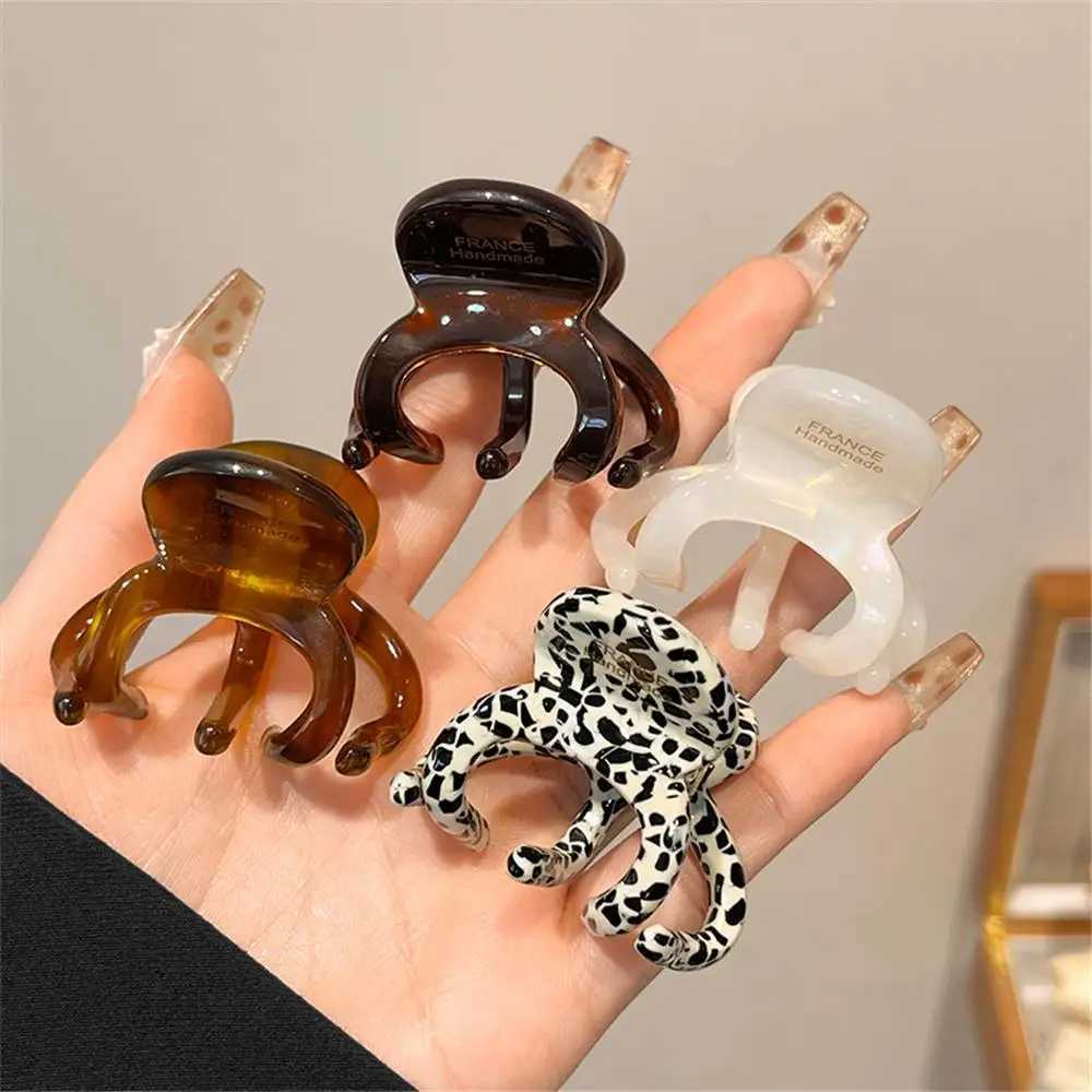 Trendy French Acetate Hair Claw Clips Retro Crab Shark Clip Elegant High Ponytail Holder Fashion Hair Accessories for Women Girls Y250707