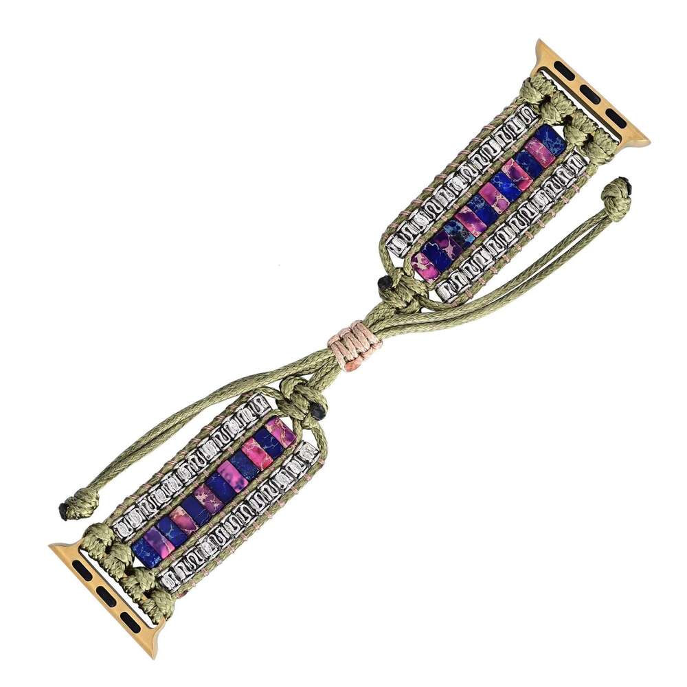 Popular Accessories Blue Purple Two-Color Stone Handmade AppleWatch