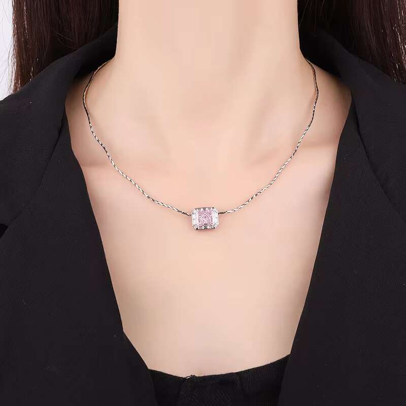 Moissanite Fine Jewelry Wholesale Ice Out High Carbon Stone Diamond Necklace Choker S925 Sterling Silver Necklace for Women