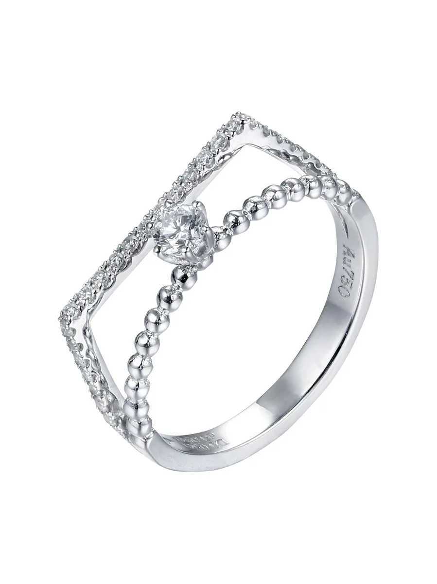 925 Sterling Silver Womens Simple Double Ring Stackable Fashion Jewelry Bridal Set Wedding Engagement Ring Accessories XJ250707