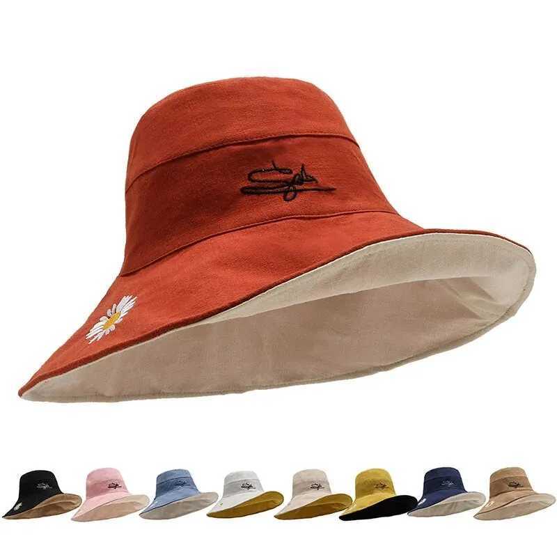 Summer 2024 New Sunshade And Sunscreen Bucket Hat Korean Version Large Brim Outdoor Fashion Neck Hat Y250707