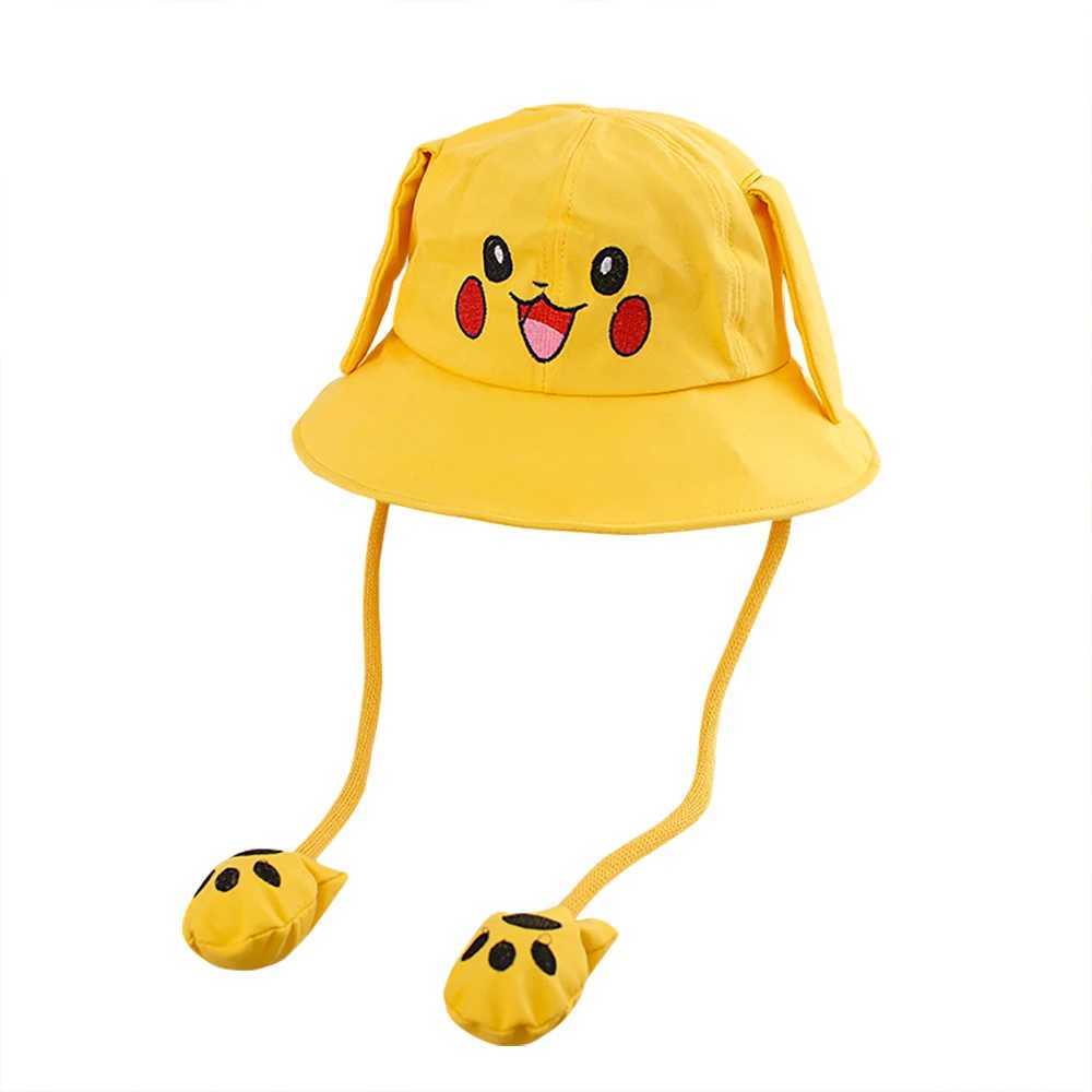 Kids Summer Broad-brimmed Cotton Hats Children Bucket Caps for Beach Holiday Boys Girls Sun Protection Hat Parent-child Outfit Y250707
