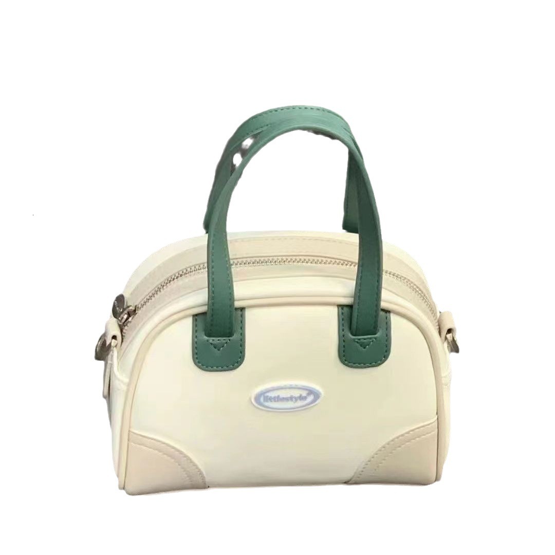 designer Vintage Boston Bag Small Bowling Bag Crossbody Bag Handbag Shoulder Bag for Women