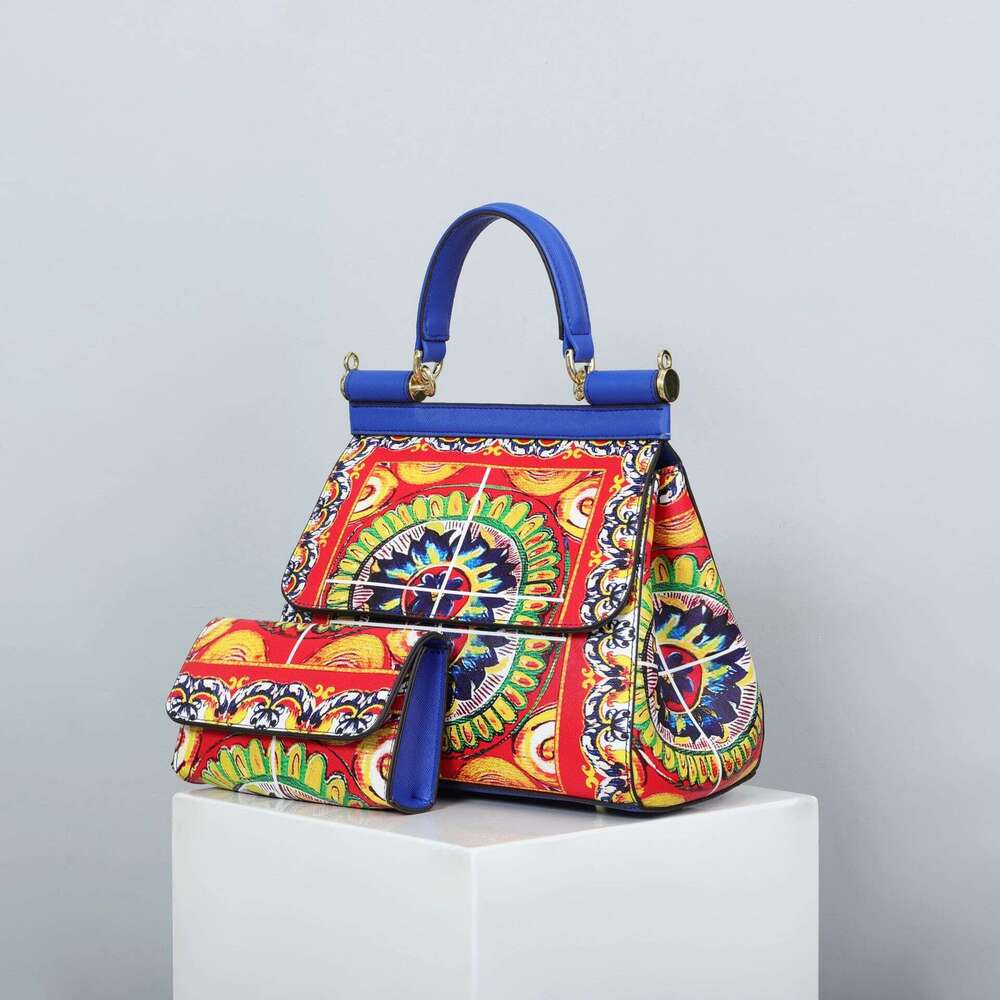 New Printed Two Piece Set Women S Texture Light Luxury Bag Guangzhou