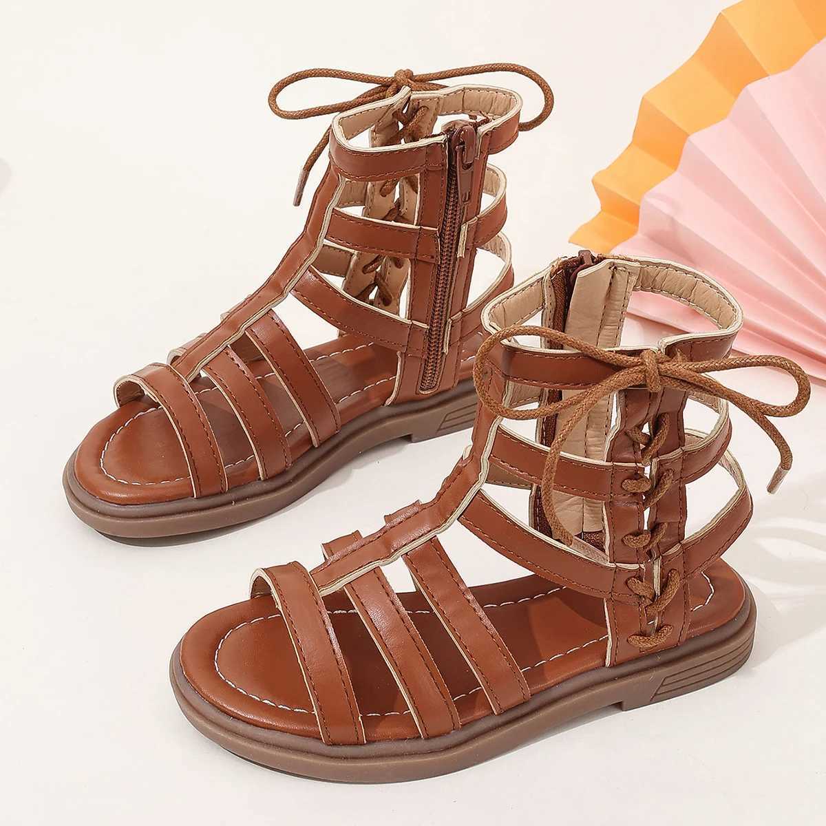 Girls sandals new summer medium and large children princess shoes soft sole shoes z250708EBI3