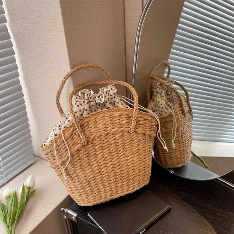 Beach Bag Weave Shoulder Bag Summer Handbags Woven Top Handle Bag For Women Holiday Travel