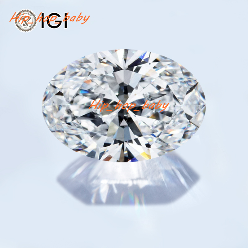 Wholesale 1ct 2ct IGI Certificated Oval Cut Lab Grown Diamond DEF Color Oval Cut Hpht CVD Diamonds for Sale